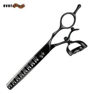 5.5 inch màu đen chuyên nghiệp Lưỡi thép không gỉ sắc nét Cắt tóc & Kéo tỉa tóc cho thợ cắt tóc Miễn phí vận chuyển - Product Image 2