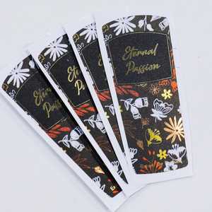 Adhesivo de Perfume metalizado de cromo dorado altamente ecológico, etiquetas de embalaje elegantes impermeables para el cuidado de la piel - Product Image 5