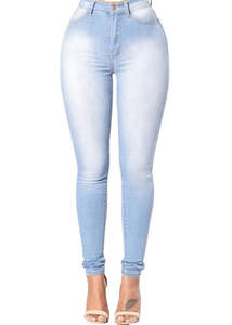 Jeans droits taille haute de bonne qualité, pantalon en denim pour femmes, jean extensible slim, pantalon pour femmes, vente en gros, skinny ajusté, fessier - Product Image 2