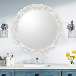 <b>Wall</b> <b>Mirror</b> Handcrafted Mother of Pearl Design <b>for</b> <b>Bathroom</b> Bedroom <b>for</b> Washbasin Decoration by crescent crafts - Product Image 2