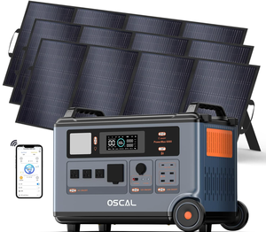 High Quality PowerMax6000 <b>Solar</b> <b>Generator</b> with 3x400W Panels 3600Wh LiFePO4 Emergency for Home Battery Backup - Product Image 1