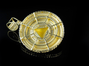 S925เพชรโมอิสทรงกลมสุดหรูจี้เงินสไตล์ฮิปฮอปสุดเท่สำหรับผู้ชายผู้หญิงสร้อยคอแฟชั่นตามสั่ง - Product Image 5