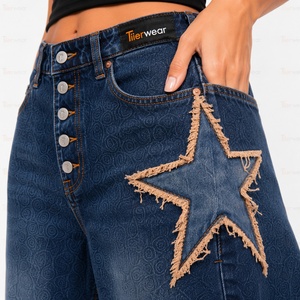 Jeans personnalisés pour femmes en gros – Pantalons en denim premium taille haute, coupe décontractée, slim, droite, large ou mom jeans, en coton extensible - Product Image 6