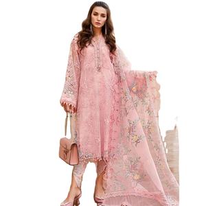 Nouvelle collection d'été robe de pelouse imprimée pour femmes à manches longues pakistanaise Shalwar Kameez en coton robe chemise indienne - Product Image 1