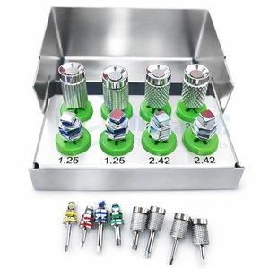 Kit de 8 Destornilladores Hexagonales Manuales de Acero Inoxidable Ergonómicos para Implantes Quirúrgicos Intensos, Largos y Cortos, para Cirugía Dental - Product Image 1
