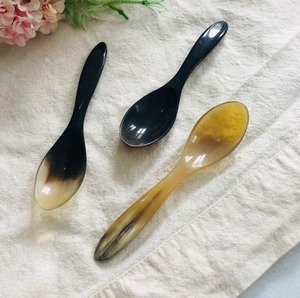 Nouvelle arrivée 100% véritable corne de boeuf ensemble de couverts corne naturelle polie cuillère fourchette dîner salade serveur cuillères-petite taille animaux couverts - Product Image 3