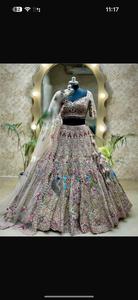 Indian Bridal Wear Velvet Collections for Bride with Zarkhan Work by Fabzone FZBELLA - Product Image 4