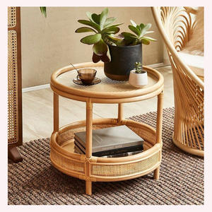 Table basse en rotin et bois naturel fabriquée à la main Esthétique, portable et de haute qualité Un best-seller pour les maisons et les bureaux élégants - Product Image 6
