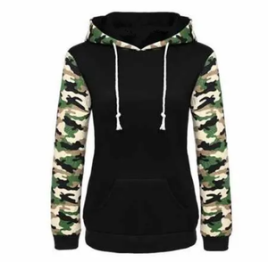 Sudadera de camuflaje con estampado personalizado para hombre y mujer, Sudadera con capucha de algodón 100% con diseño de botón, informal de moda para adolescentes para el invierno - Product Image 2