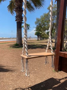 Macrame treo ghế với tua hiện đại bông vải võng <span class=keywords><strong>Swing</strong></span> cho Patio hoặc vườn làm bằng gỗ - Product Image 6