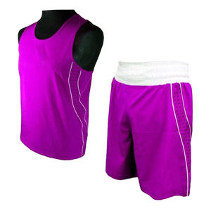 Gilet de boxe et kit court uniforme de boxe 100% uniformes en polyester 2024 ensemble uniforme de boxe unisexe - Product Image 4