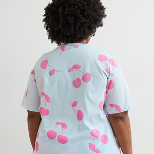 Pyjama court en satin à manches courtes pour femme, ensemble de nuit uni, robe de nuit, vêtements de nuit féminins à col en V - Product Image 5