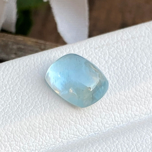 พลอยคาโบชองทรงเบาะพลอยสีฟ้าจากธรรมชาติมีความมันวาวแบบหลวมสำหรับทำเครื่องประดับ2.18กะรัต - Product Image 1