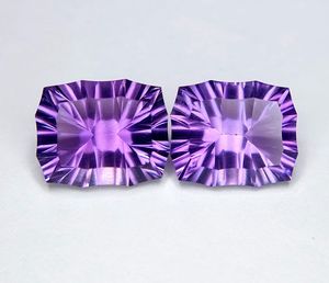 Conception de coupe de pierre précieuse de forme de mélange de coupe concave d'améthyste brésilienne à facettes violettes pour la fabrication de bijoux 3000 carats - Product Image 1