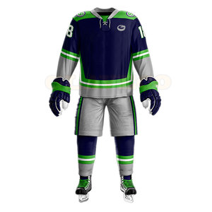 Vente directe d'usine, nouveau style d'uniforme de hockey sur glace, uniforme de hockey sur glace fabriqué au Pakistan, vêtements de sport, uniforme de hockey sur glace - Product Image 1