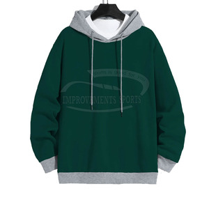 Sweat à capuche surdimensionné en coton 100% pour homme Logo personnalisé Motif solide Polaire classique à manches longues Taille 6XL Fabriqué au Pakistan - Product Image 3