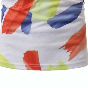 Men's Performance <b>Polo</b> Shirt | <b>White</b> Multi-Color Artistic Brushstroke Sublimation Print | Breathable Creative Sportswear <b>Top</b> - Product Image 6