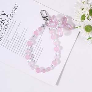 سلسلة مفاتيح كلاب مطرز بالخرز متعدد الألوان لطيف عالمي حزام مفتاح حزام فاخر إكسسوارات للنساء - Product Image 1