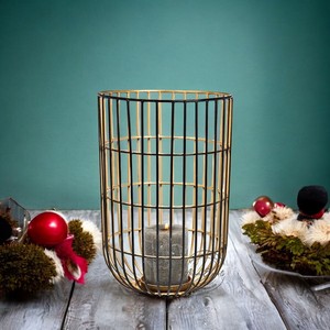 Diseño de alambre de hierro candelabro recubierto de polvo negro con mango de cuerda decoraciones navideñas hechas a mano 2024 - Product Image 2