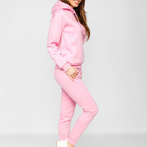 Ensemble de survêtement décontracté pour femme à bas prix, imprimé, deux pièces, à capuche, taille élastique, 100 % coton, respirant, séchage rapide - Product Image 4