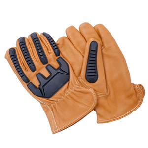 Guantes de Impacto de Cuero de Primera Calidad con TPR, Material de Cuero Suave con Agarre Fuerte para Trabajos Pesados - Product Image 1