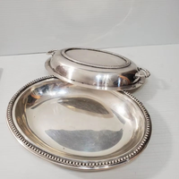 Dernier modèle de plat de service en acier inoxydable écologique, style classique, poli, support de mariage, vaisselle, logo personnalisé