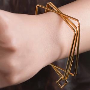 Bracelet pour femme Bracelet en acier inoxydable 8MM Bracelet manchette finition polie ovale 6.7" - Product Image 2