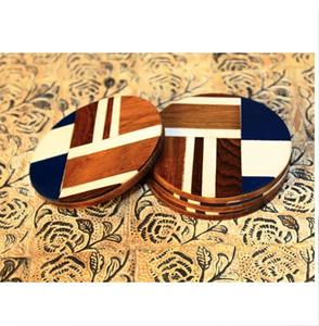 Juego de posavasos de MATERIAL PERSONALIZADO Almohadillas de piedra redondas de estilo clásico para cocina Hecho en India - Product Image 5