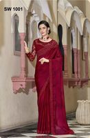 Sari en soie de créateur Blossom Fabric, tenue indienne de festival, design exclusif, dernière collection, haute qualité, travail manuel