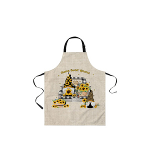 Precio al por mayor ajustable 100% algodón logotipo personalizado cocina delantal de cocina exportador indio - Product Image 2