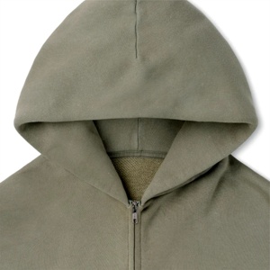 Custom Heavyweight <b>Zip</b> Hoodie Men Oversized Fleece Full <b>Zip</b> <b>Hooded</b> Sweatshirt Custom Logo Private Label OEM ODM Manufacturer - Product Image 4