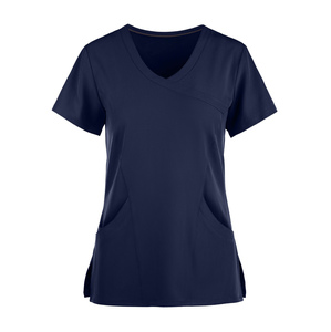 Spa Salon Esthéticienne Uniforme V Cou Haut Ensembles Infirmière Logo Personnalisé Tailles Couleurs Hôpital Médical En Gros En Vrac Bas Prix Gommage Ensemble - Product Image 3