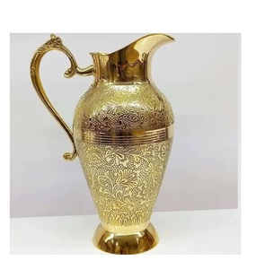 Solid Brass Metal <b>Jug</b> for Drinks Serving <b>Water</b> Container <b>Jug</b> for Best Quality Customized Drinking <b>Water</b> Juice Storage Pitcher. - Product Image 5