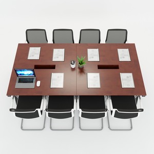 Mesa de Conferencia Contemporánea Ajustable de Madera/MDF de 240x120 cm, Requiere Ensamblaje HBTH012 - Product Image 2