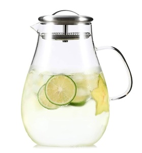 Modern Glass Water Pitcher Serving Jug with Handle Decorative Flower Jug Luxury Gold Metal Jug Designer Tabletop Pitcher - Product Image 6