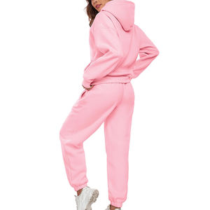 Conjuntos Deportivos Casuales con Capucha para Mujer, Clásicos y a la Moda, para Invierno, con Estampado Personalizado, Mangas Largas, 100% Algodón - Product Image 2