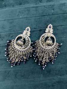 Antique Gold Plated Zircon Earrings <b>for</b> Women Hot <b>Sale</b> Indian Style Ethnic Jewellery Made of Alloy with Pearls - Product Image 3