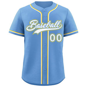 Camisetas sublimación de calor impreso logotipo nombre hombres bordado personalizado béisbol Jersey venta al por mayor EE. UU. tamaño uniforme de béisbol en blanco - Product Image 1