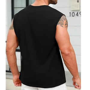 T-shirt surdimensionné de haute qualité à épaules tombantes Logo imprimé personnalisé HeavyWeight 100% coton StreetWear t-shirt pour hommes Long - Product Image 3