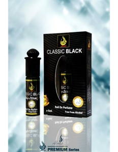 AL MAS Classic Black Premium Unisex Attar Perfume en Roll-On |   Aceite de Perfume de Larga Duración con Fragancia Intensa de 6 ml para Hombres y Mujeres - Product Image 1
