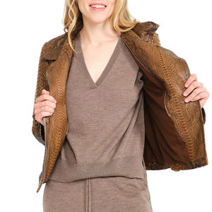 Chaqueta de Cuero para Mujer de Diseño Profesional y Calidad Premium, Impermeable, Transpirable, de Alta Calidad, Informal, de Manga Larga - Product Image 6