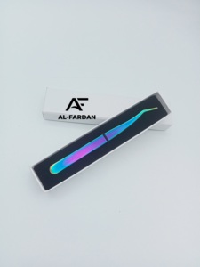 Eyelash Applicators Tweezers Solid Stainless Steel <b>Rainbow</b>-Multi Color Tool for False Eyelashes with White Card Boxes - Product Image 6