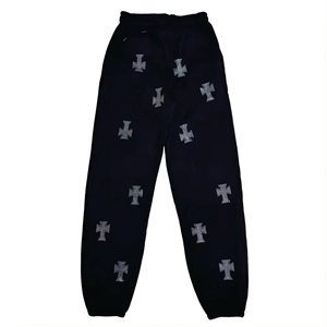 Diseño Casual Zip Up Oversized Cotton Fleece Rhinestone Jogger Pantalones de chándal Sudadera con capucha Pantalones de chándal Flared Chándales Hombres - Product Image 3