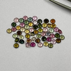 Top qualité prix de gros 4mm Tourmaline naturelle Multi facettes rondes brillantes pierres précieuses en vrac pour la fabrication de bijoux - Product Image 1