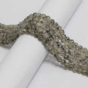 Oferta Especial Beadsnfashion Cuentas Redondas de Cuarzo Turmalinado de 5mm Color Gris para Hacer Collares, Pulseras y Pendientes - Product Image 3