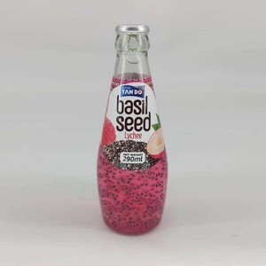 Tropi Basil Seed Drink 350ml Orange Flavour Basil Seed Puree Fresh-Squeezed Fruit Juice OEM ODM <b>Beverage</b> Bottle Packaging - Product Image 2