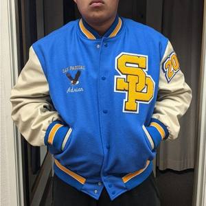 แจ็กเก็ตเบสบอลยูนิเซ็กส์สำหรับผู้ชายเสื้อแจ็กเก็ตเบสบอลสไตล์ใหม่ปักชื่อได้ตามต้องการ - Product Image 2