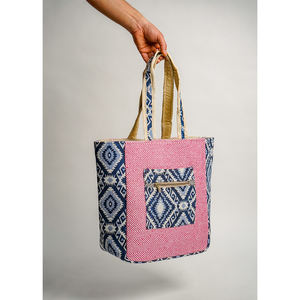 Meilleures ventes Sac à main tendance pour femmes en coton fait à la main avec fermeture à glissière pour le shopping - Product Image 4