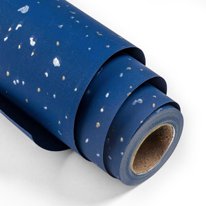 Rouleau de papier cadeau de Noël en papier couché, personnalisé, or et argent, imperméable, recyclable, vente en gros d'usine, 76,2 cm x 4,87 m - Product Image 2