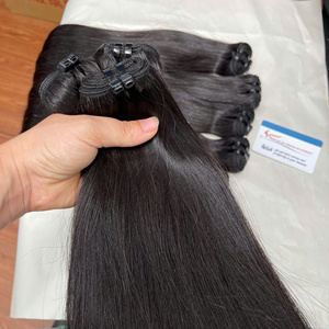 Wholesale Unprocessed Human Hair Extensions Raw Vietnamese Human Hair Weft Hair Extensions For <b>Bleaching</b> - Product Image 3